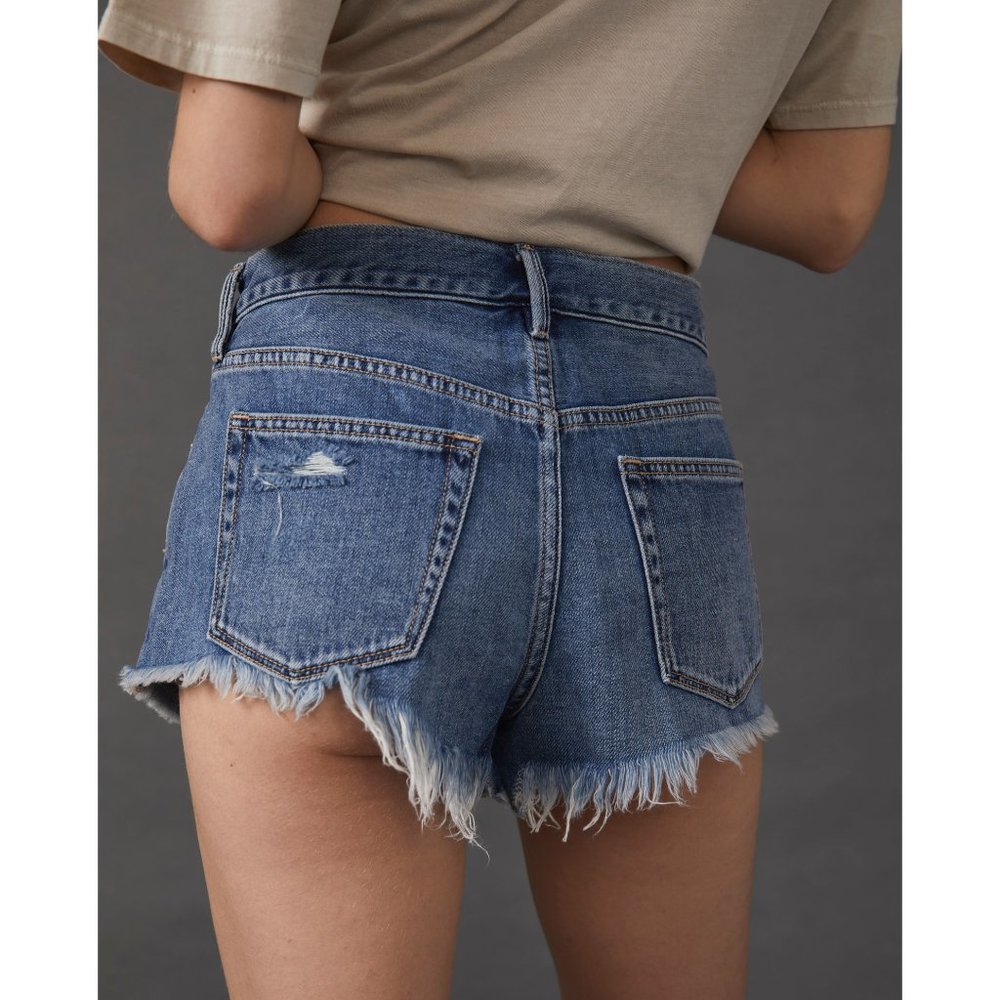 FREE PEOPLE Loving Good Vibrations Cutoffs / Mid Indigo - Picture 4 of 8